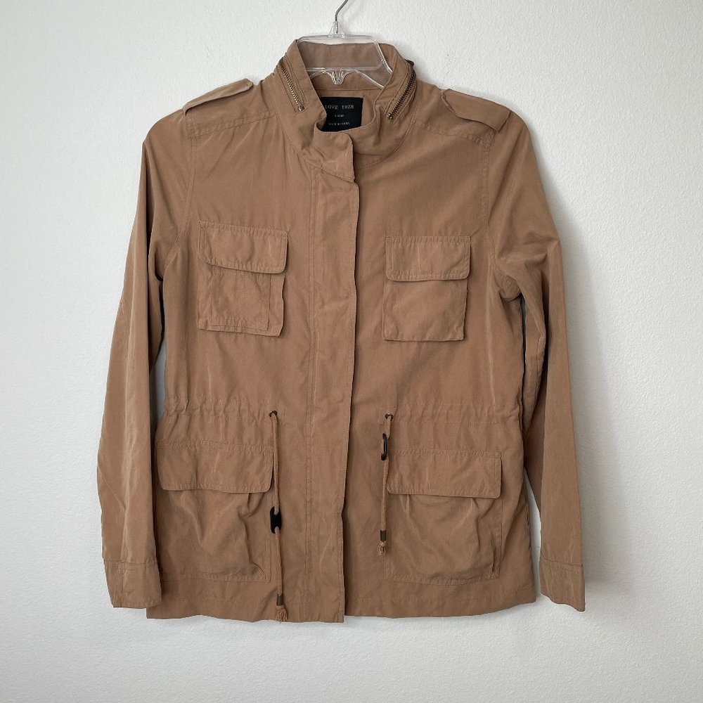 Love Tree Utility Soft Jacket Snaps Patch Pockets